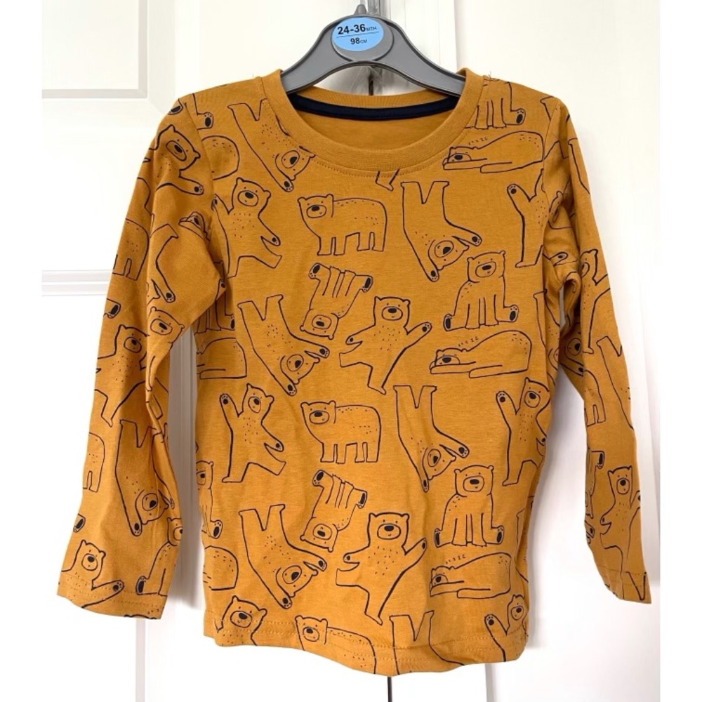 Little Boy’s Polar Bear Print Long Sleeved T-Shirt | New